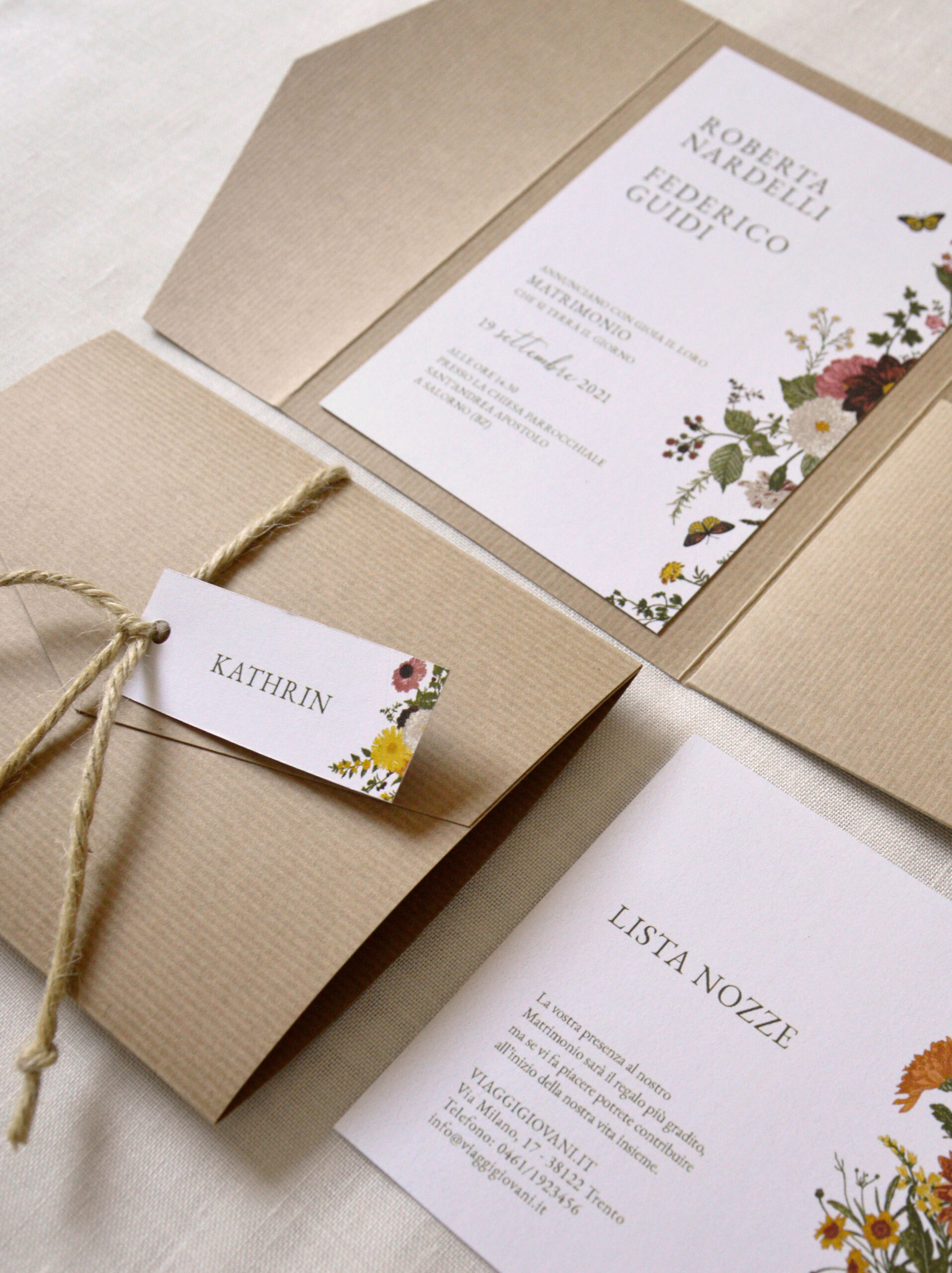Inviti di matrimonio personalizzabili - modello autunno
