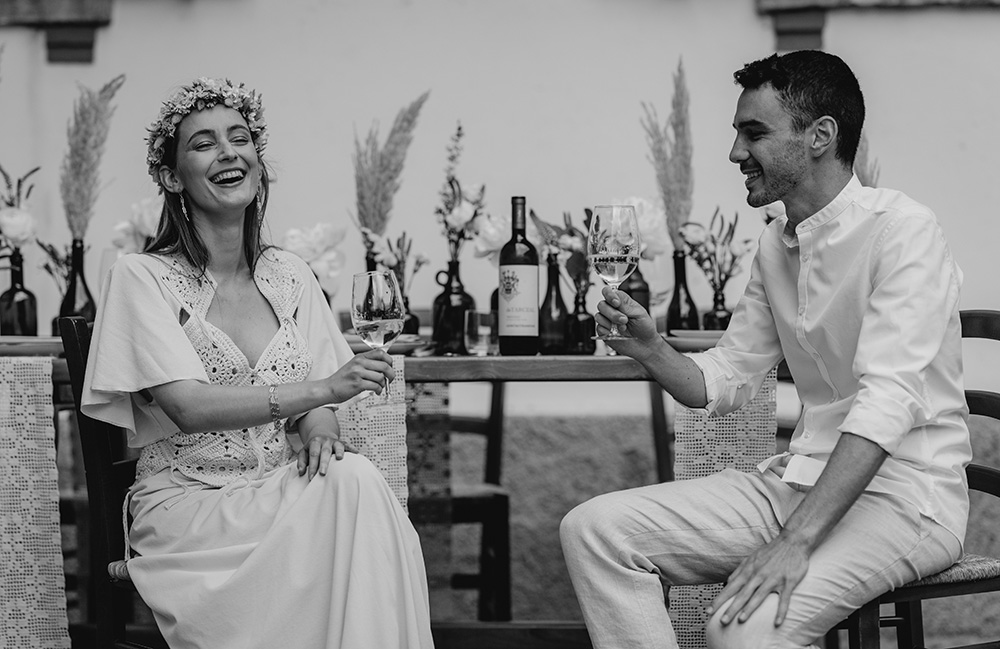 Matrimonio Vintage in Trentino in cantina vinicola