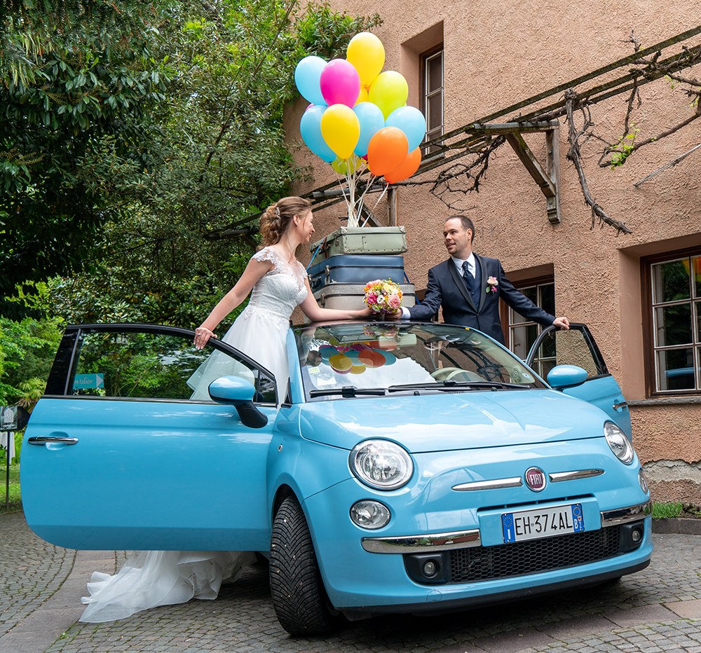 Decorazione Fiat 500 a tema UP Disney Pixar