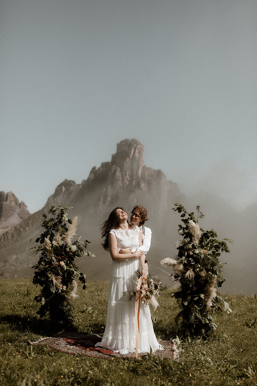 intime Hochzeit in den Dolomiten