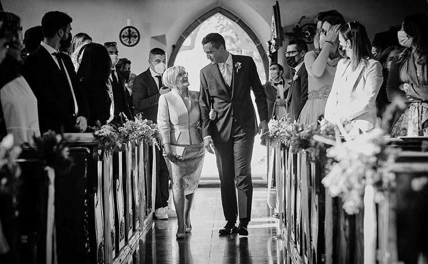 Ingresso dello sposo nella chiesa di Colfosco