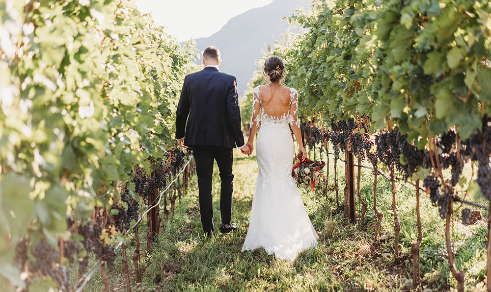 Greta e Carlo matrimonio in autunno a Caldaro Kaltenburg