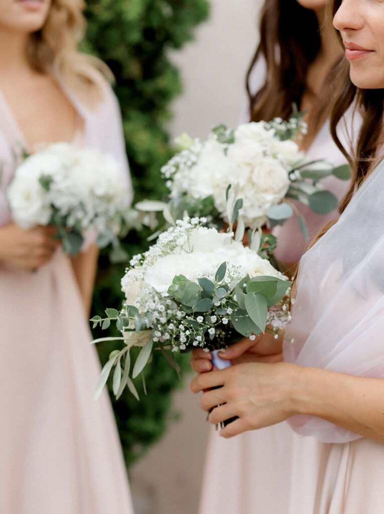 Fiori matrimonio Alto Adige classico e romantico bianco e oro