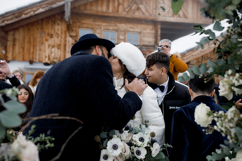 Matrimonio invernale sulle Dolomiti in Alto Adige