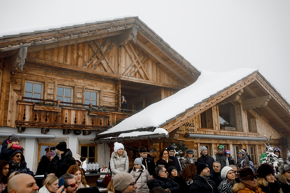 Matrimonio invernale sulle Dolomiti in Alto Adige