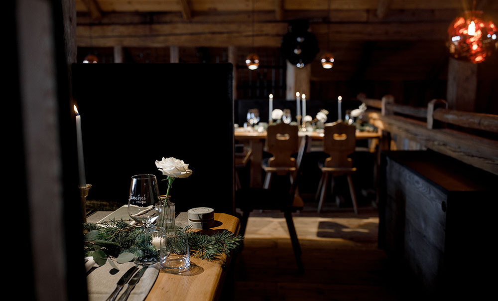 Matrimonio invernale sulle Dolomiti in Alto Adige