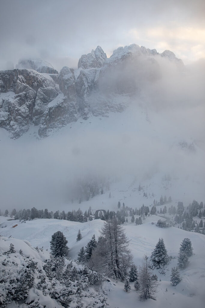 Matrimonio invernale sulle Dolomiti in Alto Adige