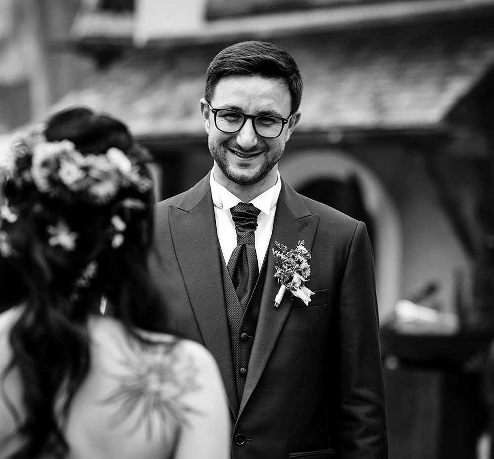 Wedding at Col Pradat in the Dolomites with wildflowers