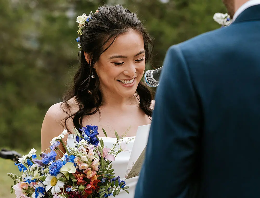 Wedding ceremony at Col Pradat in the Dolomites