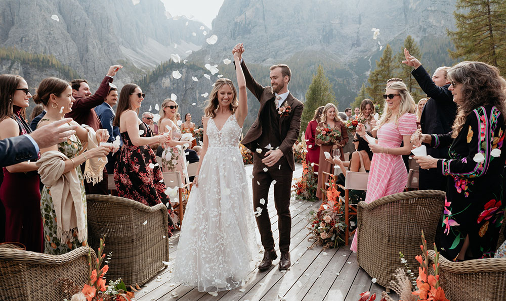 Fall wedding in the Dolomites - the ceremony