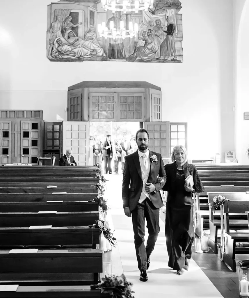 Matrimonio nella chiesa di Molveno in Trentino