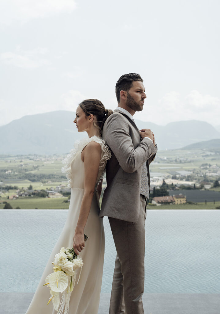 Wedding flowers at Freudenstein South Tyrol Dolomites